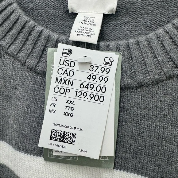 H&M Striped Knit Sweater - Picture 4 of 5